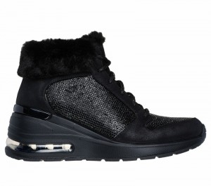 Botas Skechers Million Air - Elevated Luxe Air Mujer Negros | 671340QRL