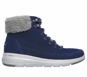 Botas Skechers On-the-GO Glacial Ultra - Woodlands Mujer Azul Marino Grises | 480162WCN