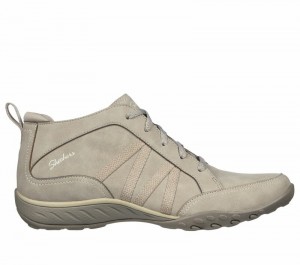 Botas Skechers Relaxed Fit: Breathe-Easy - Friendly Ties Mujer Grises Marrom | 362081GVZ