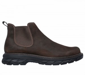 Botas Skechers Relaxed Fit: Lockett - Heath Hombre Marrom Oscuro | 567203ODA