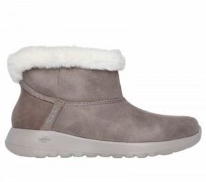 Botas Skechers Slip-ins: On-the-GO Joy - Cozy Dream Mujer Grises Oscuro Marrom | 237149DQV