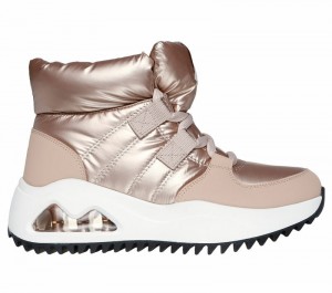 Botas Skechers Uno Peaks - Moon Puffz Mujer Negros | 790642VLQ