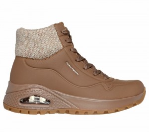 Botas Skechers Uno Rugged - Darling Days Mujer Beige | 560348RNZ