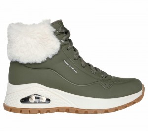 Botas Skechers Uno Rugged - Fall Air Mujer Verde Oliva | 957821EQA