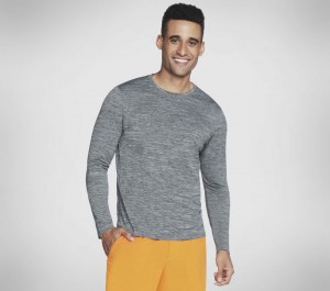 Camisa Manga Larga Skechers On The Road Long Sleeve Hombre Grises Claro | 679183DJH