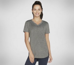Camiseta Skechers Apparel Diamond Blissful Tunic Mujer Negros | 523109EBK