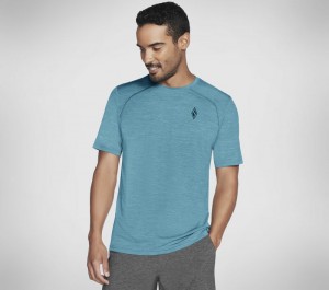 Camiseta Skechers Apparel On the Road Tee Hombre Blancos | 734502WZM