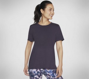 Camiseta Skechers GODRI STRIDE Tunic Tee Mujer Morados Oscuro | 671349CGF