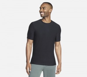 Camiseta Skechers GO DRI All Day Tee Hombre Negros | 018675EIA