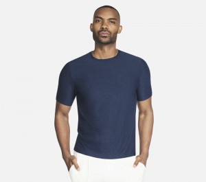 Camiseta Skechers GO DRI All Day Tee Hombre Azul Marino | 675281RMT