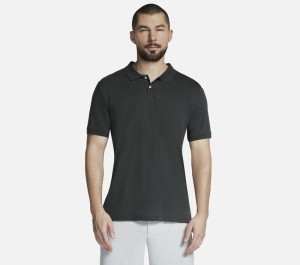Camiseta Skechers GO DRI Pima Signature Polo Hombre Marrom | 927645KTJ
