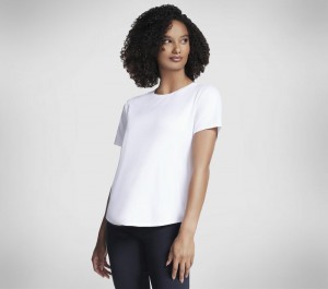 Camiseta Skechers GO DRI SWIFT Tee Mujer Blancos | 190752OLY