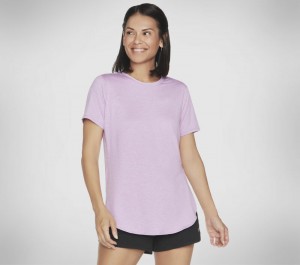 Camiseta Skechers GO DRI SWIFT Tunic Tee Mujer Morados | 926701CKZ