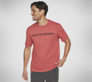 Camiseta Skechers Motion Tee Hombre Rojos | 365172HPL