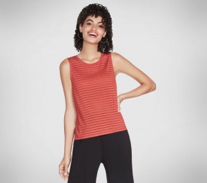 Camiseta sin Manga Skechers Apparel Exploration Shadow Tank Top Mujer Rojos Oscuro | 783519ONB