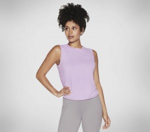 Camiseta sin Manga Skechers GO DRI SERENE Tank Mujer Morados | 691704MXP