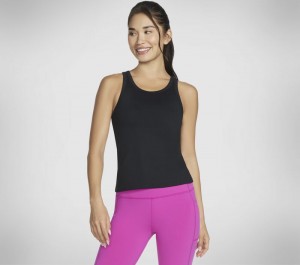 Camiseta sin Manga Skechers GO WALK Shelf Bra Tank Mujer Negros | 671392BSE