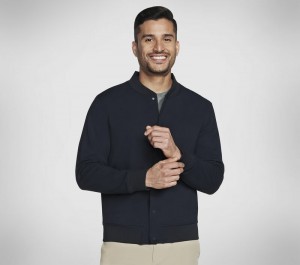 Chamarras Skechers GO FLEX Bomber Jacket Hombre Negros | 726451WBS