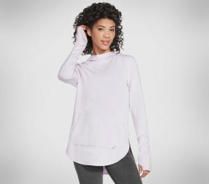 Chamarras Skechers GO LOUNGE Awakened Hoodie Mujer Morados Lavanda | 936087IMD