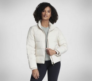 Chamarras Skechers GO SHIELD Jacket Mujer Marrom Claro | 281479LCO