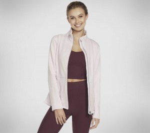 Chamarras Skechers GO SNUGGLE Jacket Mujer Lavanda Rosas | 317924YRP