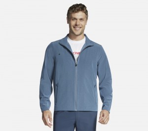 Chamarras Skechers GO WALK Everywhere Full Zip Jacket Hombre Azules | 361054IWK