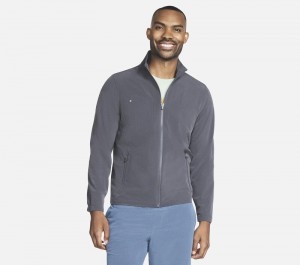Chamarras Skechers GO WALK Everywhere Full Zip Jacket Hombre Negros Grises | 810375NFU