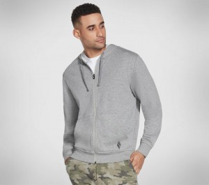 Chamarras Skechers GO WALK Everywhere Hoodie Hombre Grises Claro | 476529WGU