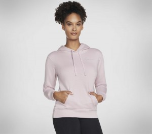 Chamarras Skechers Signature Pullover Hoodie Mujer Rosas Lavanda | 315689QUE