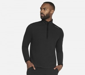 Chamarras Skechers Skech-Knits Burst 1/4 Zip Hombre Negros | 217436HKE