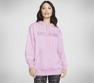 Chamarras Skechers Skech-Sweats Shine Hoodie Mujer Morados Claro | 543892ICP