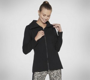 Chamarras Skechers Snuggle Jacket Mujer Negros | 631290TRF