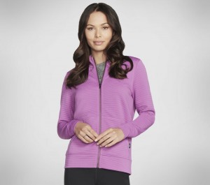Chamarras Skechers The Hoodless Hoodie GO WALK Everywhere Jacket Mujer Morados Rosas | 354816HUY