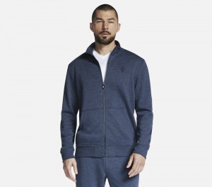 Chamarras Skechers The Hoodless Hoodie GO WALK Everywhere Jacket Hombre Azul Marino | 450162ECY