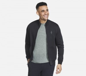 Chamarras Skechers The Hoodless Hoodie GO WALK Everywhere Jacket Hombre Negros | 814065DFP