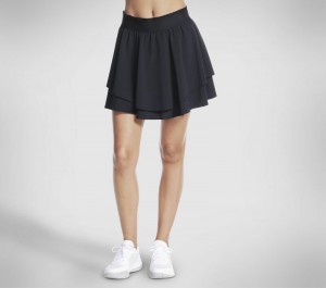 Falda Skechers Sport Court Layered Skort Mujer Negros | 278136AYE