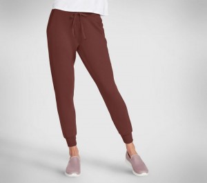 Pantalones Skechers SKECHLUXE Restful Jogger Pant Mujer Vino Marrom | 068539TXS