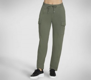 Pantalones Skechers Slip-ins Cargo Pant Mujer Verde Oliva Negros | 150723AKT