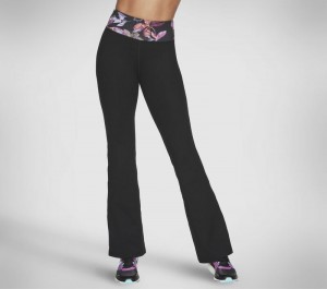 Pantalones Skechers The GO FLEX Ultraviolet Flare Pant Mujer Negros Morados | 371684RNG