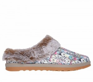 Pantuflas Skechers BOBS Cozy Chill - Cozy Spot Mujer Grises Marrom Multicolor | 265709MQI