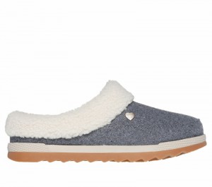 Pantuflas Skechers BOBS Cozy Chill - Light Downtime Mujer Grises | 532978YAT