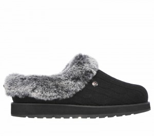 Pantuflas Skechers BOBS Keepsakes - Ice Angel Mujer Negros | 816037MNR