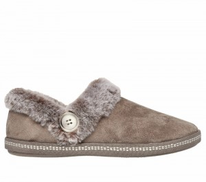 Pantuflas Skechers Cozy Campfire - Fresh Toast Mujer Grises Oscuro Marrom | 257413LCU