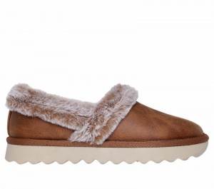Pantuflas Skechers Cozy Up Mujer Marrom | 186923MAN