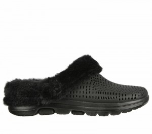 Pantuflas Skechers Foamies: GO WALK 5 Lined - Cozy Embrace Mujer Negros | 640293HDB