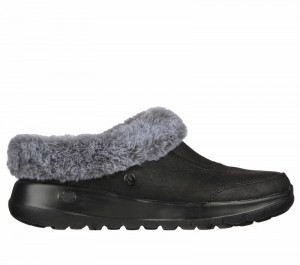 Pantuflas Skechers GO Lounge: On-the-GO Joy - Gratify Mujer Negros Grises | 846107WHC