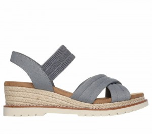 Sandalias Skechers BOBS Desert Chill - Sweet Crossing Mujer Grises | 318042OVK