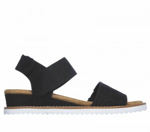 Sandalias Skechers BOBS Desert Kiss Mujer Negros | 485703TSE