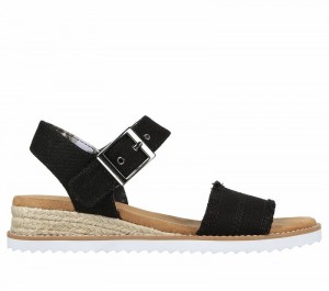 Sandalias Skechers BOBS Desert Kiss - Adobe Princess Mujer Negros | 956048SDX