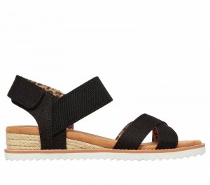 Sandalias Skechers BOBS Desert Kiss - Secret Picnic Mujer Negros | 945268QJO